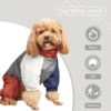 Winter Dog Jacket Warm Thicken Cotton Clothes With Traction Ring Dog Windproof Coat Medium Large Dogs Outdoor Cold Proof Clothes 4