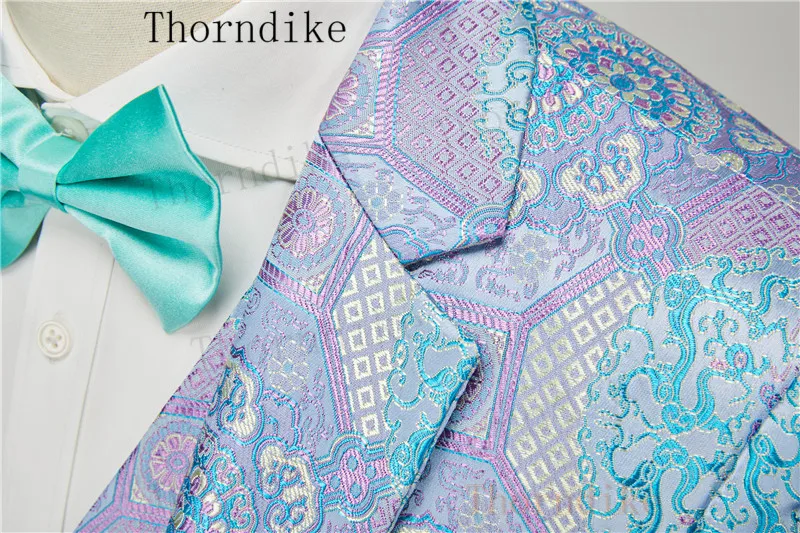 Thorndike 3 Pcs Set Blazers Pants Vest Men's Business Professional Classic Fashion Banquet Suits Coat Waistcoat