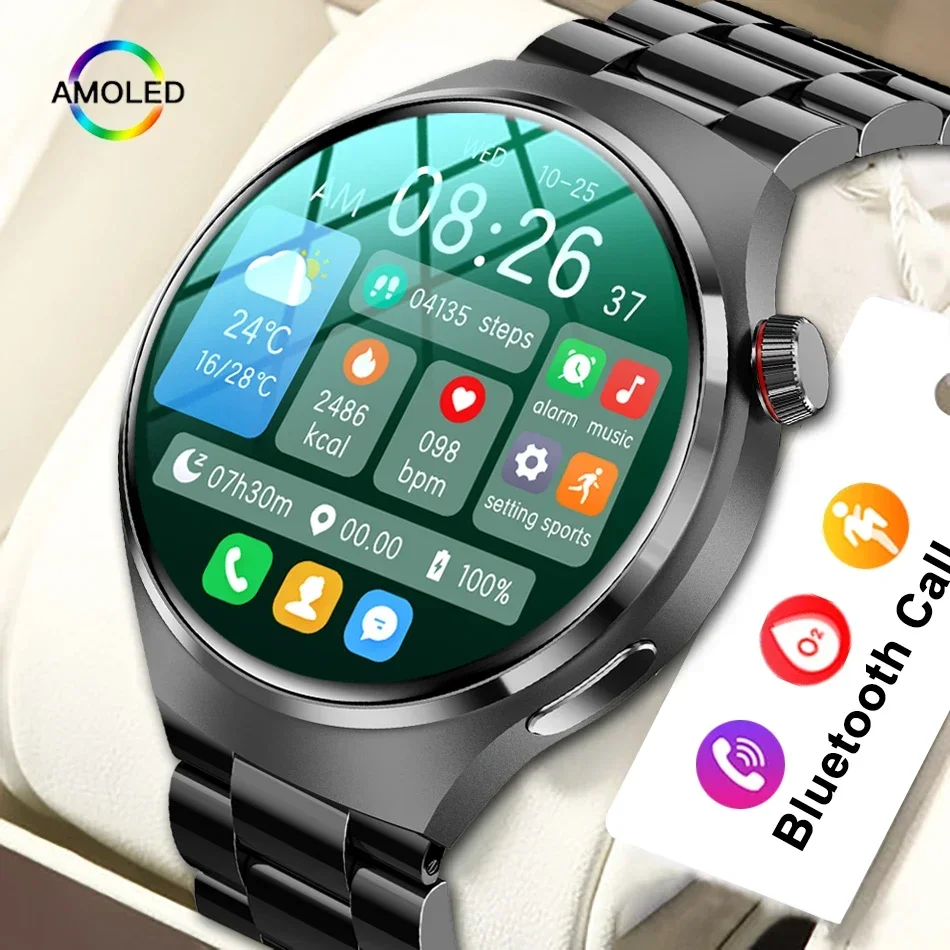 

Смарт-часы для Huawei Xiaomi телефон мужские часы 4 Pro AMOLED HD экран пульсометр Bluetooth звонок IP68 Водонепроницаемые Смарт-часы 2023