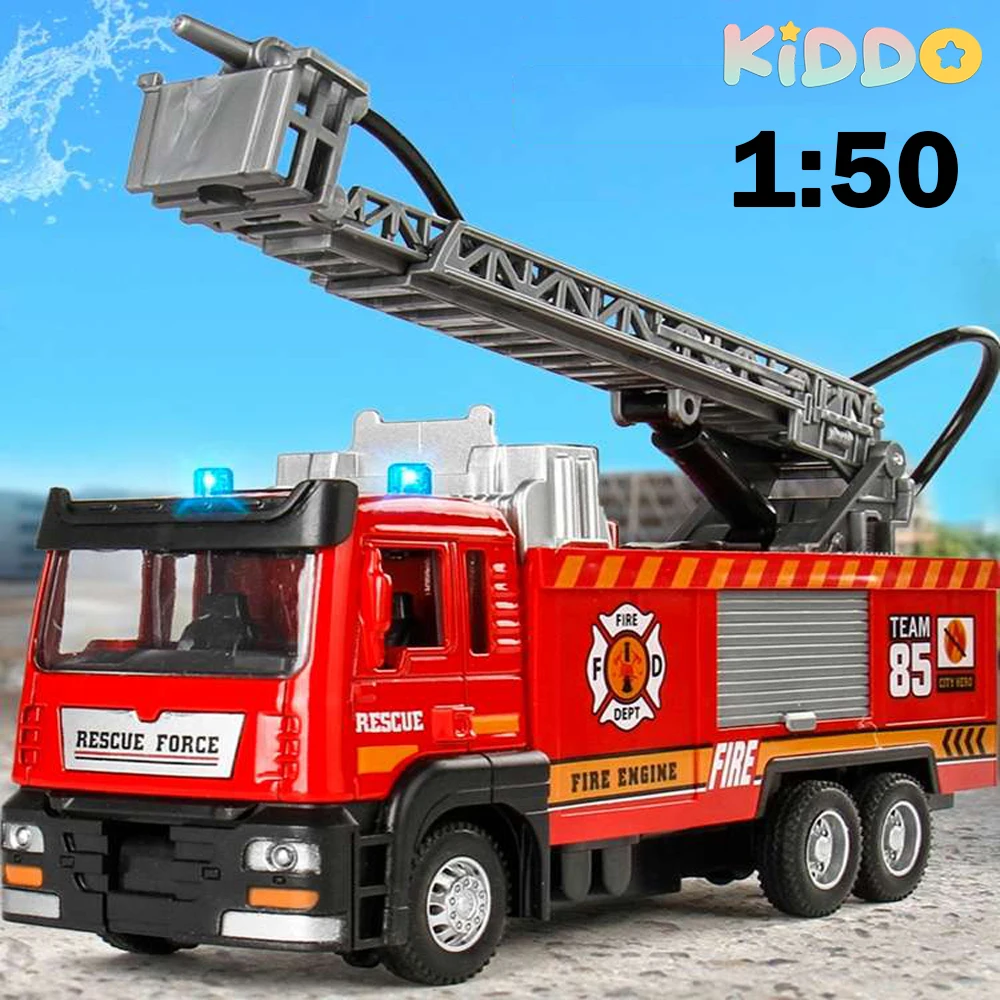 MOTEUR D'INCENDIE MOULÉ sous pression camion de pompiers rouge