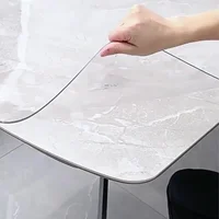 Clear PVC Table Cover Protector, Rectangular Transparent Non-Slip Desk Pads Mats for Countertop 1