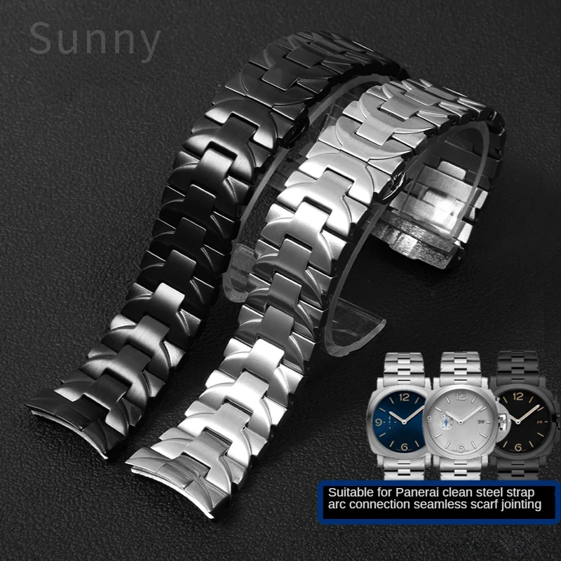 Cinturino Per Orologio In Acciaio Inossidabile 316L Per Panerai Pam441 Pam111 Pam01316 Cinturino In Acciaio Da Uomo Accessori Per Cinturino Con Bocca 