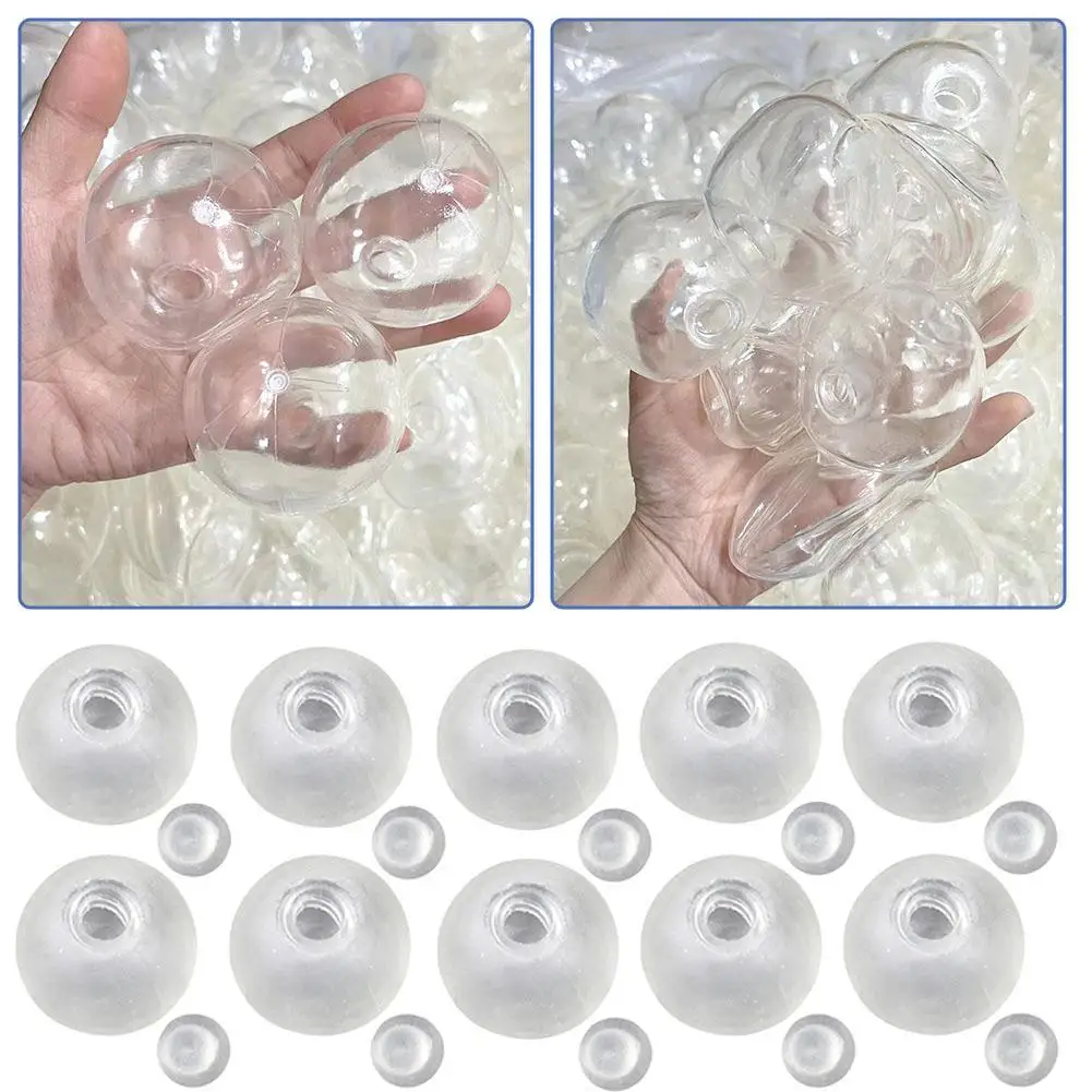 DIY 투명 고무 풍선 껍질, 수제 스퀴시 장난감용 리필 가능한 공 껍질