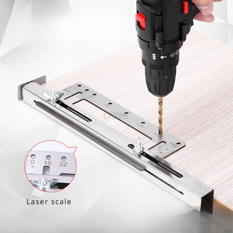 

Woodworking Handle Punching Locator Stainless Steel Wardrobe Door Cabinet Installation Handle Punching Locator Woodworking Tools