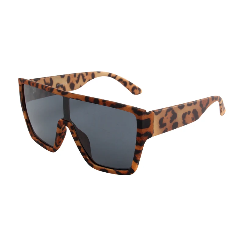 Punk Leopard Sunglasses Women Sexy Oversized Sun Glasses Men UV400 Gradient Shades Steampunk Goggles Eyewear Oculos Escuros