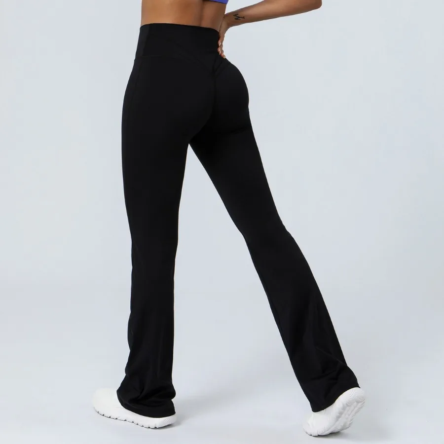 

Women Yoga Flare Leggings High Waist Dance Pilates Fitness Gym Buttock Lifting Workout Wide-Leg Pants Outdoor Train Sport Tights
