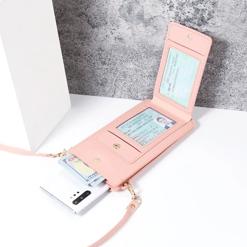 Women's Crossbody Touch Screen Phone Bag - Stylish PU Leather Shoulder Wallet & Organizer