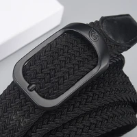 Men's Belt Casual Woven Elastic Belt Outdoor Sports Women's Belt Climbing Work Belt Jeans Suit Pants Men's And Women's Universal - Image 3