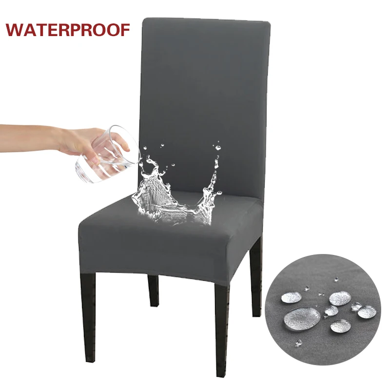 Waterproof Elastic Chair Cover for Dining Room Kitchen Wedding Hotel Banquet Restaurant Anti-dirty Seat Cover Housse De Chaise 6