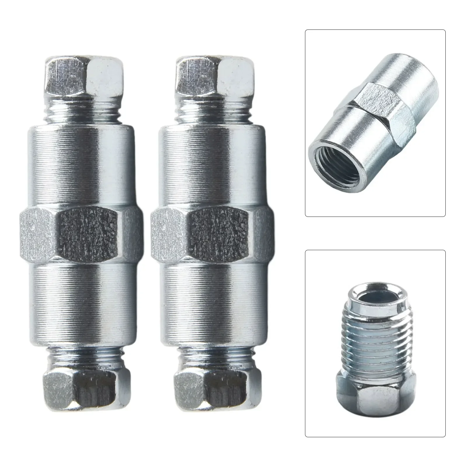 Brake Pipe 6PCS M10mm X1mm 2 Way Female Connector 4 M10 10mm Male Nuts 3 / 16 " Union Aging Resistance Material