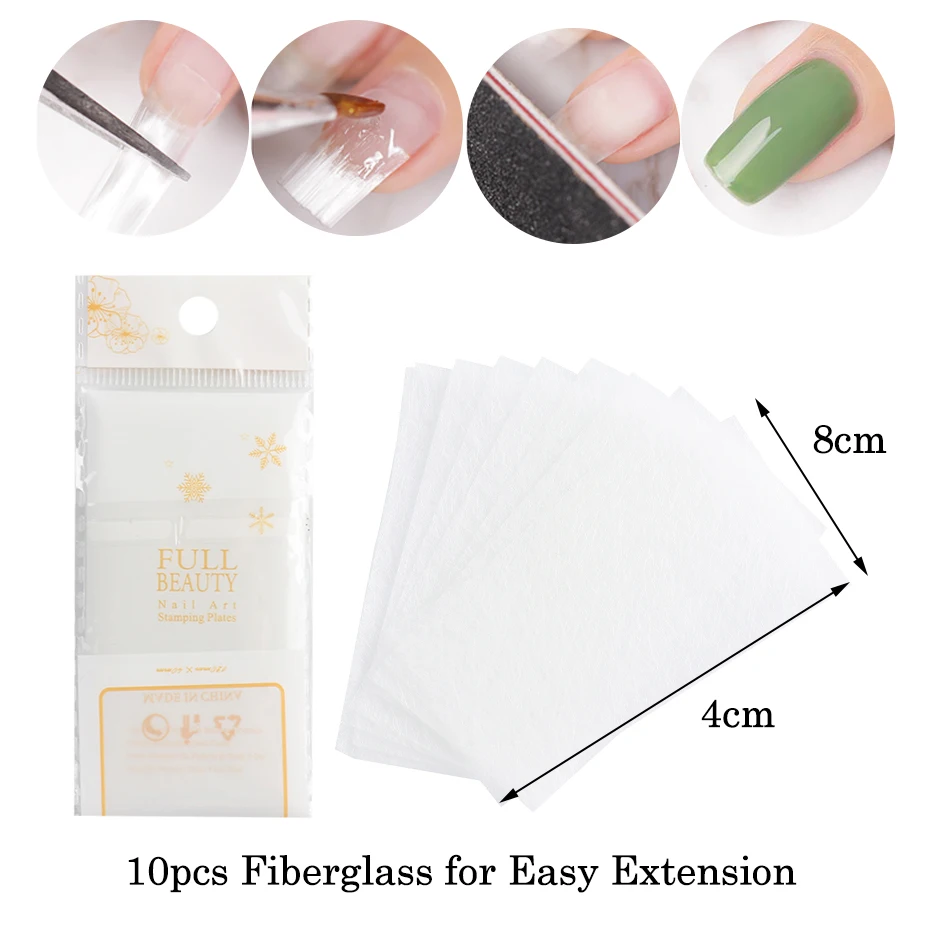 1Set Nail Extension Gel Brush Tips Forms Fiberglass Kits Clear Nude Polish Quick Building Poly UV Gel DIY Nail Art Tools LY1800 4