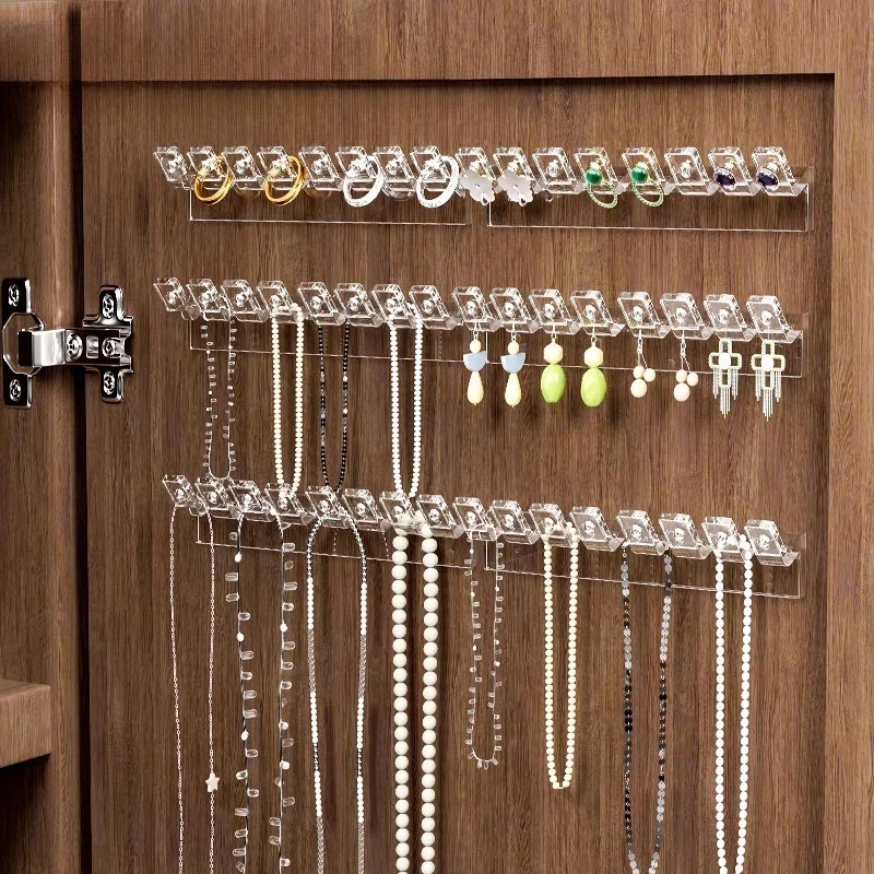 Transparent Hook Wall-Mounted Jewelry Rack Image 9
