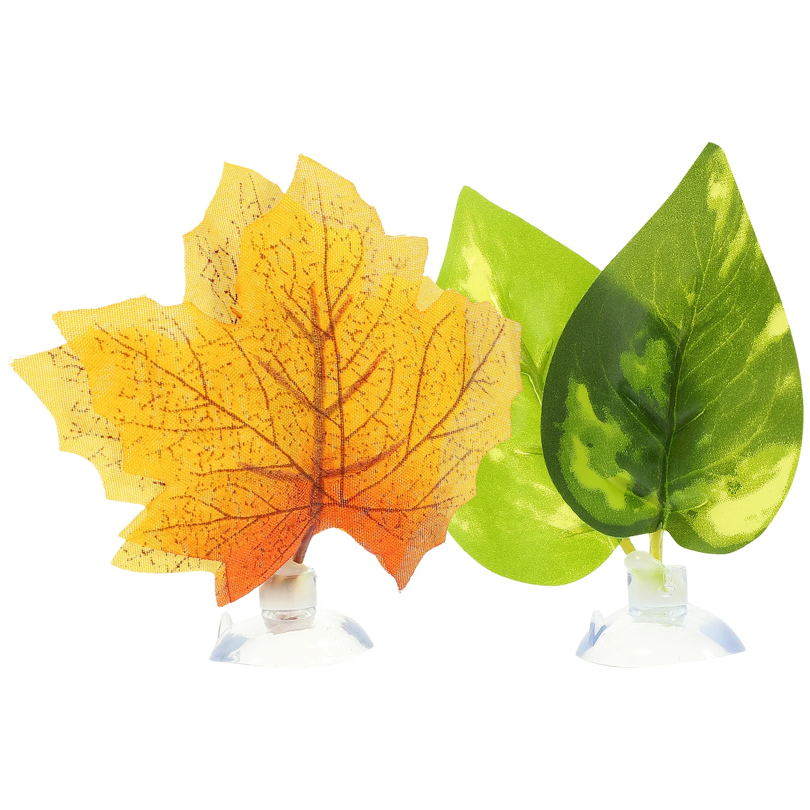 Acquario Fish Tank Betta Bed Plant Decor Foglia Di Allevamento Ornamento A Ventosa In Plastica