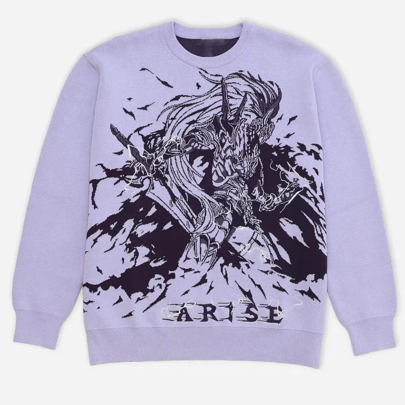 thumbnail image 1 of Suéteres de anime japoneses para hombre Y2k 2024, suéter navideño de lana de invierno, ropa de hombre de gran tamaño, jerséis de punto, prendas de punto Harajuku, 1 of 4