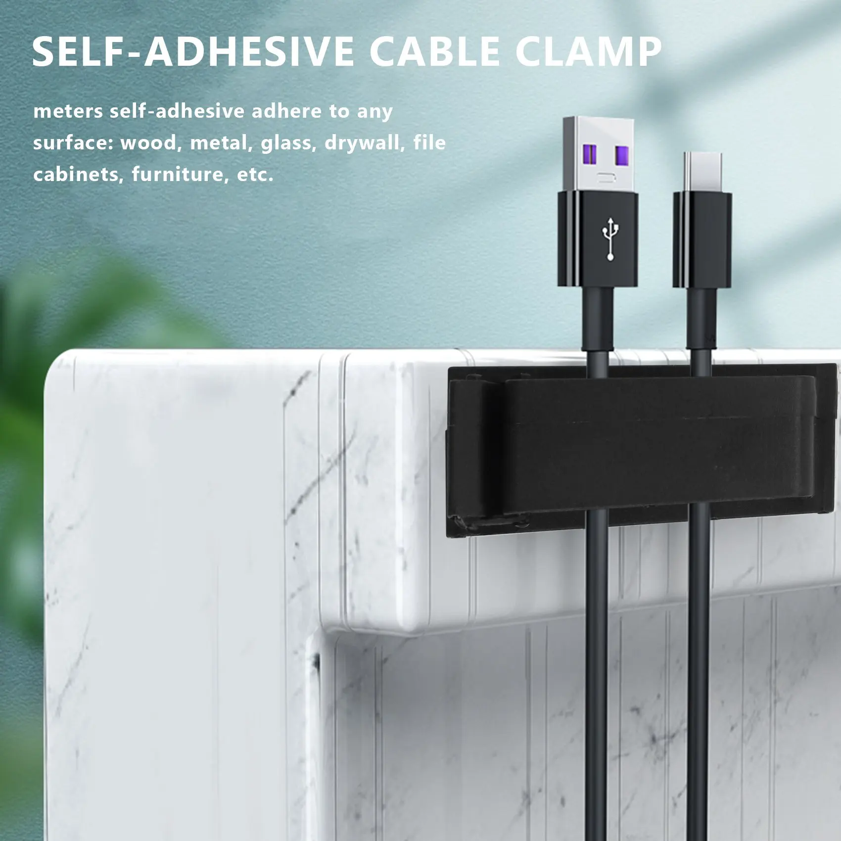 30개. 케이블 클립 케이블 클램프 검정색, 데스크 케이블 홀더 자체 접착식 및 케이블 힌지 케이블 관리 충전 케이블 관리