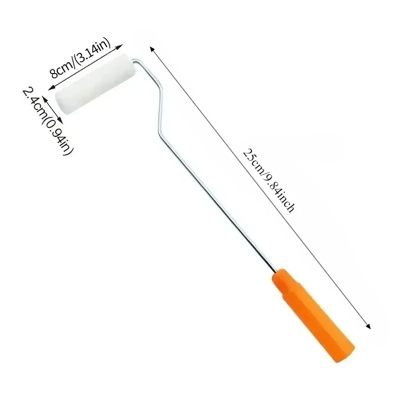 11-Piece Professional Paint Roller Kit - 4 inch Roller Covers & Frame for Smooth Wall Painting, Ideal for Hotel/Restaurant Use