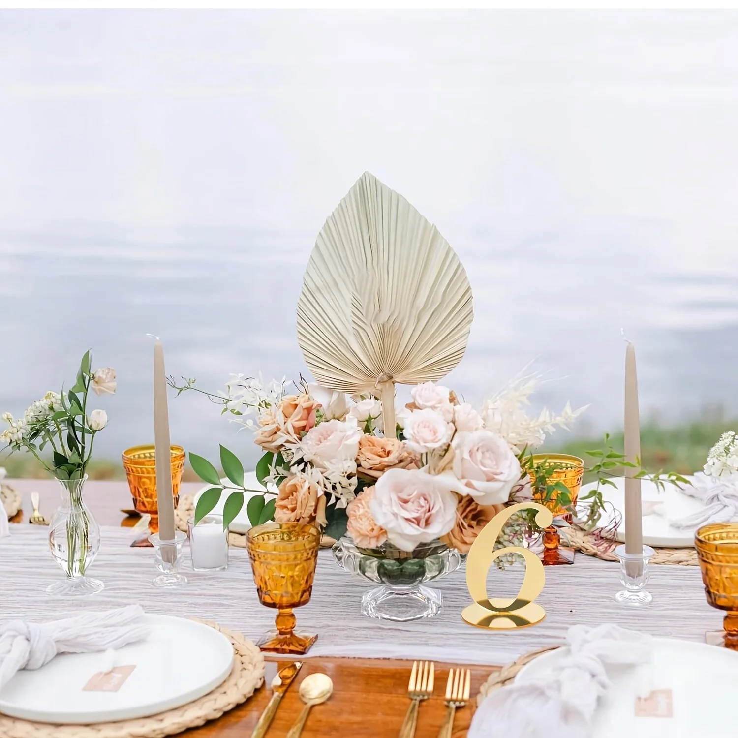 Wedding Table Numbers Gold Tabletop Number Polished Metal Mirror Design With Base Suitable For Wedding Reception Tabletop Decoration Party Display