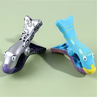 1PCS Plastic Animal Fish, Crocodile Slippers Towel Wind Clips Sun Lounger Beach Sunbed Cute Pegs Pool Towel Clips Clothespin 1