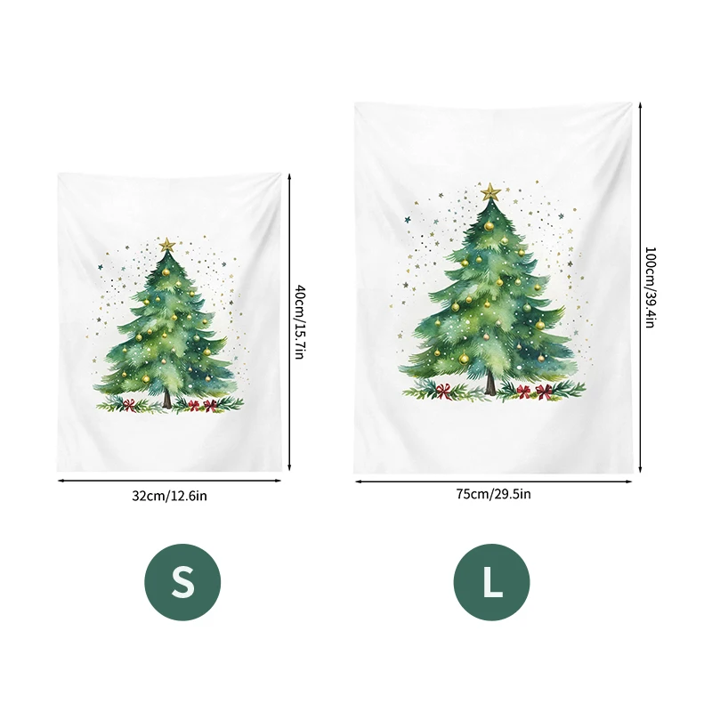 Tapestry Decor Wall Hanging Tapestries Christmas Background Cloth Santa Claus Wall Poster tapestry decor