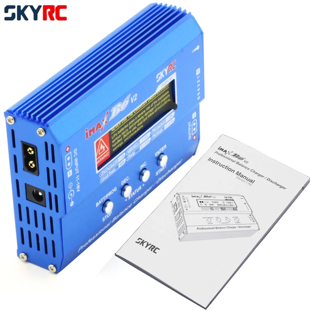 Chargeur RC B6 80W LiPo NiMH avec adaptateur secteur - Rouge/Jaune