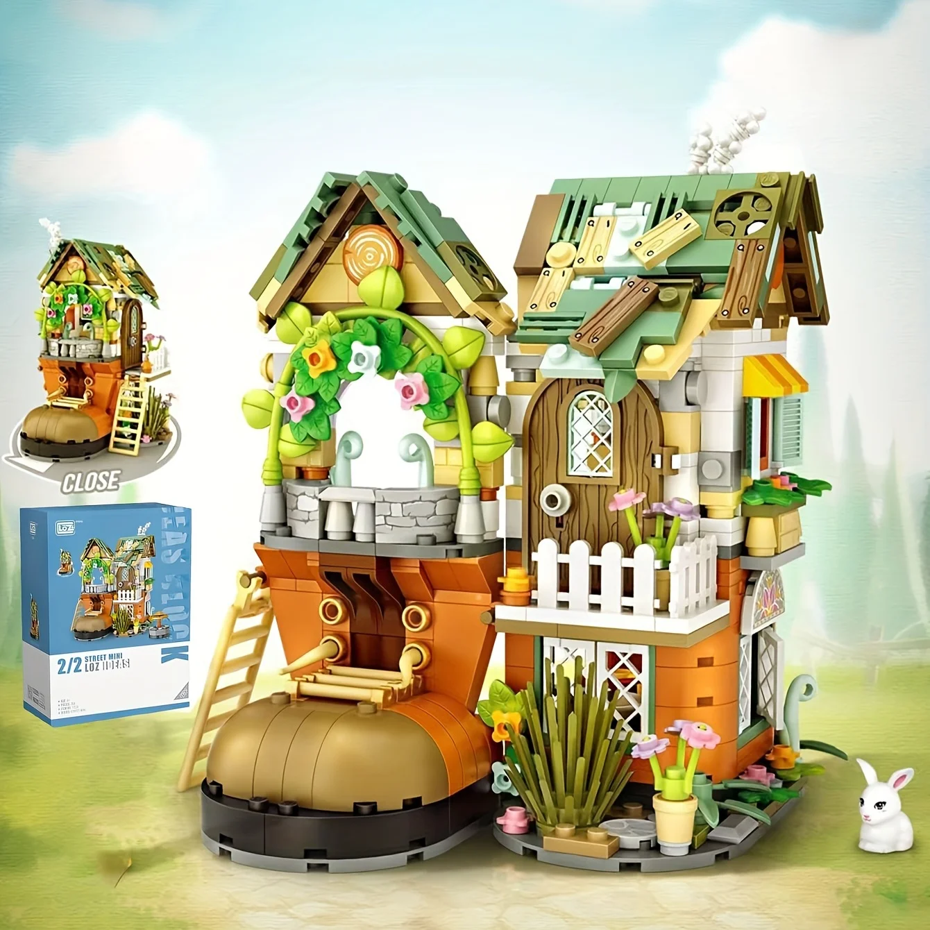 World Architecture Dwarf Hut Shoe House - Ladder Garden Mini Blocks Building Set for Adults - Unique Christmas Gift & Home Decor