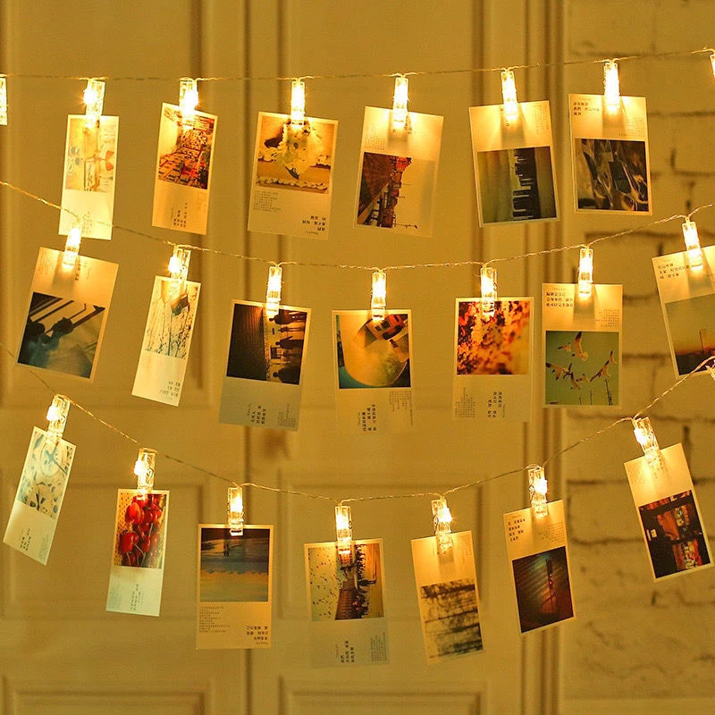 3M 6M 10M Photo Clip Holder Led String Fairy Lights Ghirlanda Per Natale Wedding Home Decorazione Per Interni Navidad Alimentato A Batteria