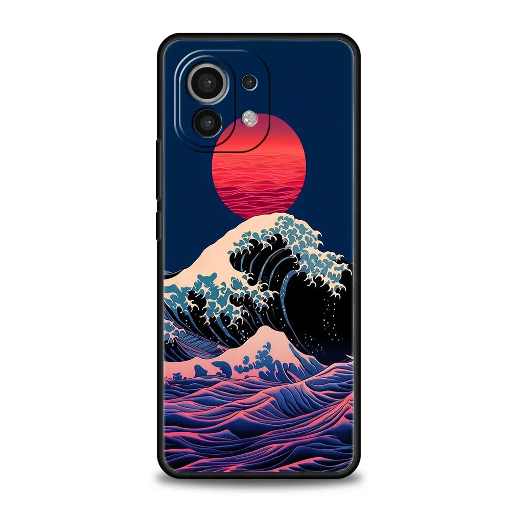 Stylish Blue Wave Soft Phone Case