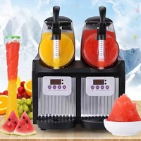 Double Cylinders Slush Machines Snow Melting Machine 110V/220v Ice Slusher Cold Drink Dispenser Smoothie Machine XRJ10Lx1 1pc 1
