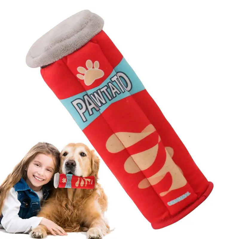 

Interactive Dog Toy Chip Squeaker Toy For Interactive Pet Chew Flexible Super Soft Stuffed Plush Dog Toys Dogs Tooth Cleaning To