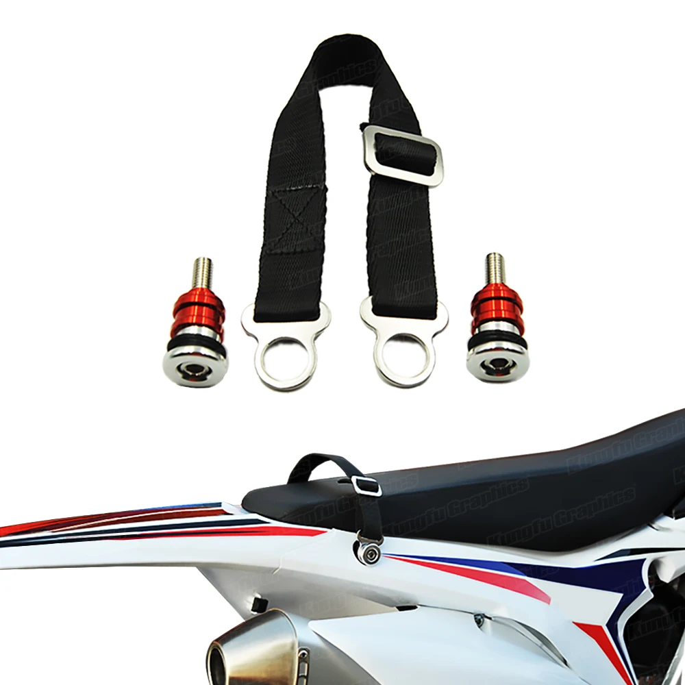 JY Racing Rear Lift Strap Pull Belt Ramp Towing for Dirt Bike Honda CRF Suzuki RMZ KX KXF Enduro Off Road Motocross