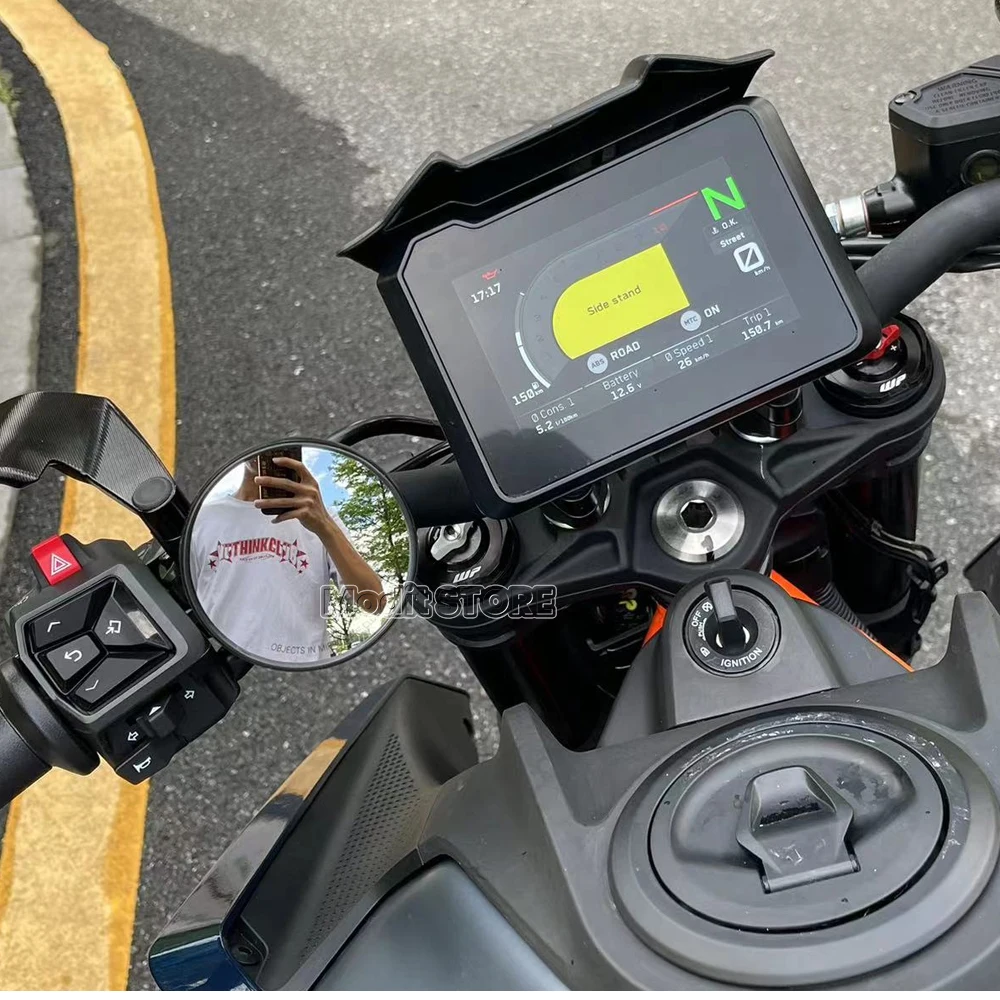 Motorcycle Mirror Motorcycle Mirrors Motorcycle Circular Handle Rearview Wide Angle Mirror For Husavarna 701 SM/Enduro FC350/450 FE250/350/501/450 TC125/250