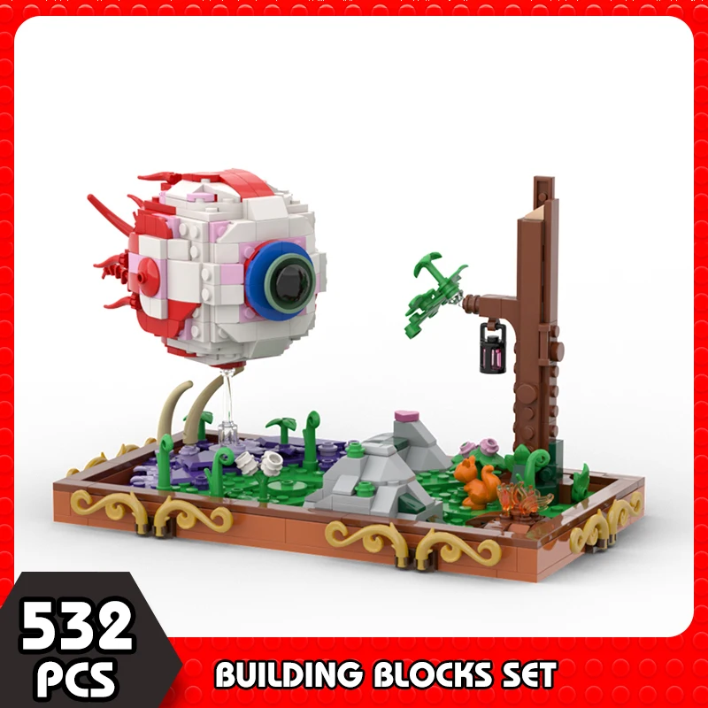 Moc Game Terrariaed Eye Of Cthulhu Eye Monsters Building Blocks Gioco Attacchi Boss Toys Demon Bricks Regalo Di Compleanno