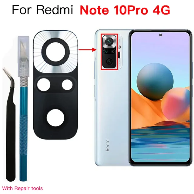 Lente Vetro Fotocamera Posteriore Per Xiaomi Redmi Note 9/9S - Kit Ricambio Con Adesivo, Pinzette - Foto 6