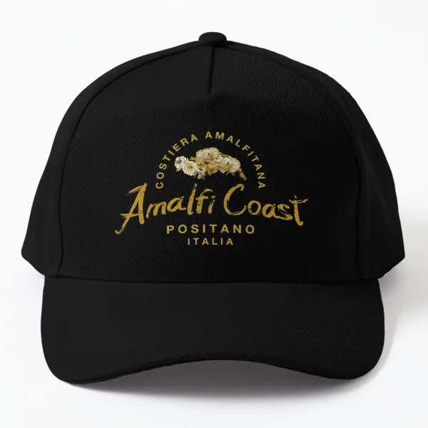 

Amalfi Coast Italy Vintage Floral Baseball Cap Hat Mens Casquette Bonnet Summer Women Sun Sport Spring Boys Black