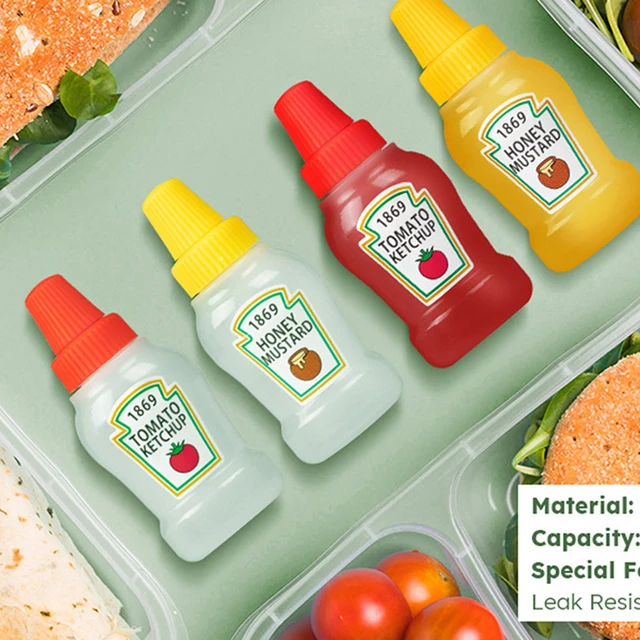 Mini Sauce Box Squeeze Bottle Tomato Honey Condiment Dispenser Containers  For Kids Lunch Box Ketchup Jars Kitchen Accessories - AliExpress