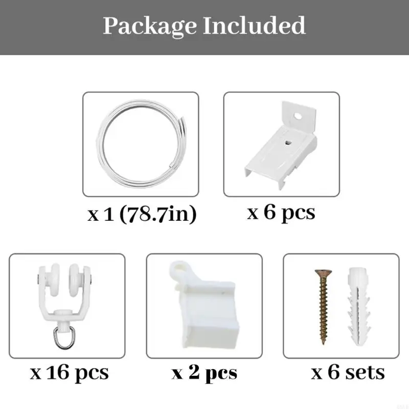 68UE Wall Mount Ceiling Curtain Track, Flexible Curved Ceiling Track for Room Divider