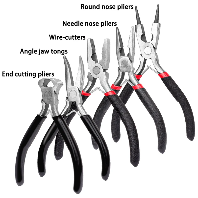 1pcs Small Pliers Jewelry Accessories Stainless Steel Tong Head Non-slip  Handle Repair Making Round Nose Needle Nose Pliers - AliExpress