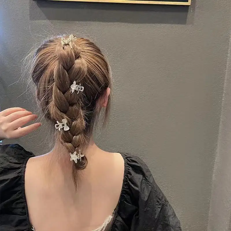Flower Clip Headdress Hair Clip Female Net Red Head Small Hair Catch Bangs Top Hairpin Shark For hair clips,hair accessories