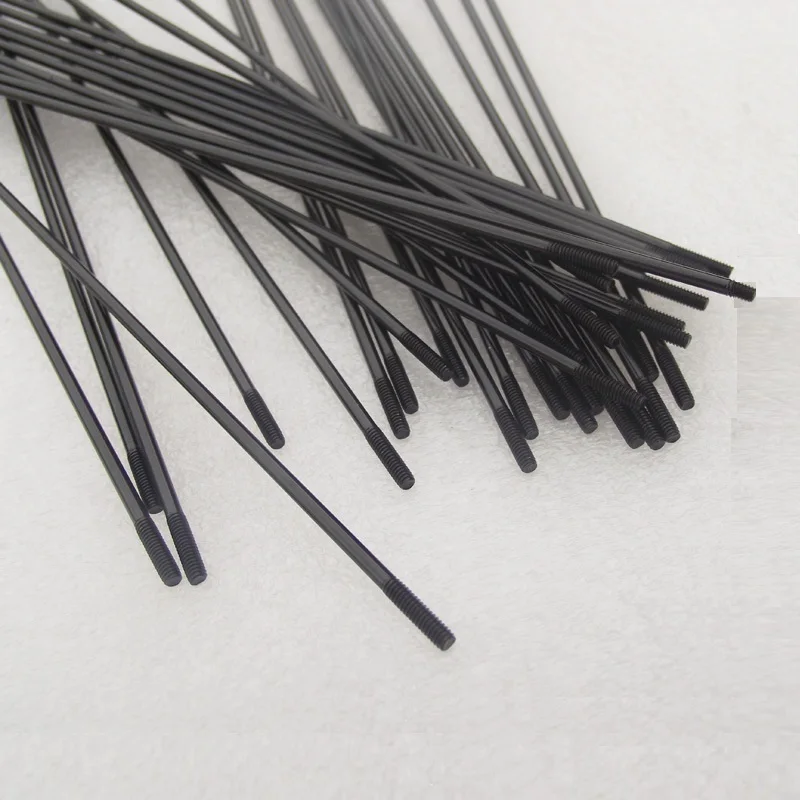 Bicycle spokes stainless steel spokes MTB 14G 2.0mm straight head straight pull round black wire bicycle parts bicycle spokes