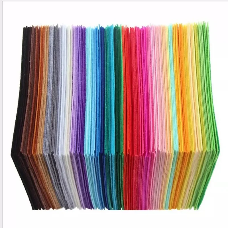 20/40pcs 1MM Thick Multi-Color Soft Felt Piece Non-Woven Aterial For Sewing And Splicing Of Handicrafts Self-made Accessories felt fabric sheet