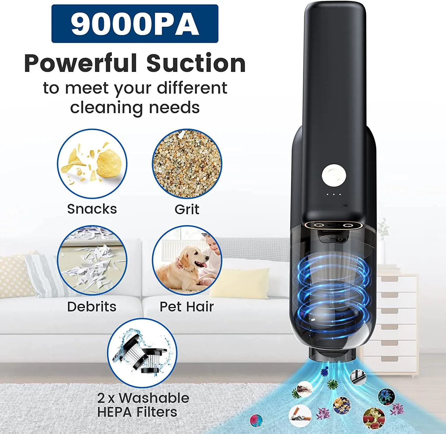  ̴ ڵ  ûұ, , LED , 9000Pa  