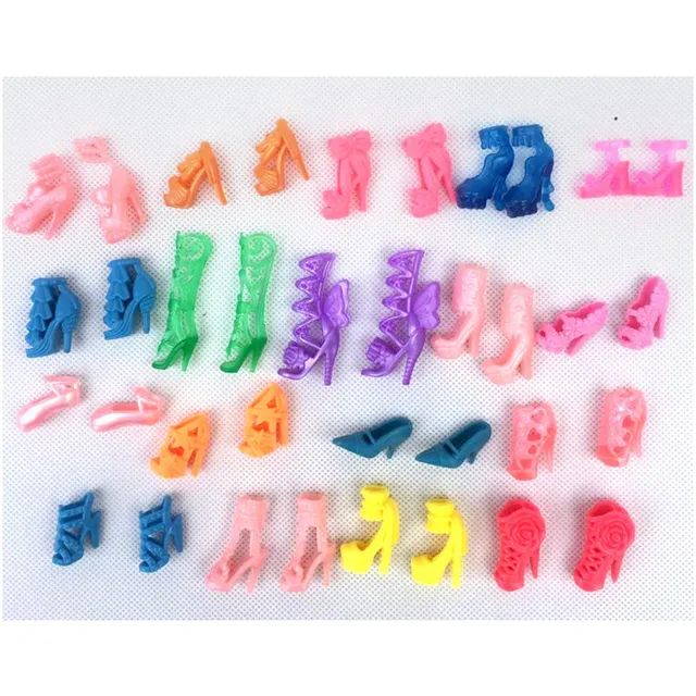 16pairs/bag crystal shoe for 30cm Doll Accessories High Heels Doll Shoe 1/6 DIY Girl Doll Accessories 2