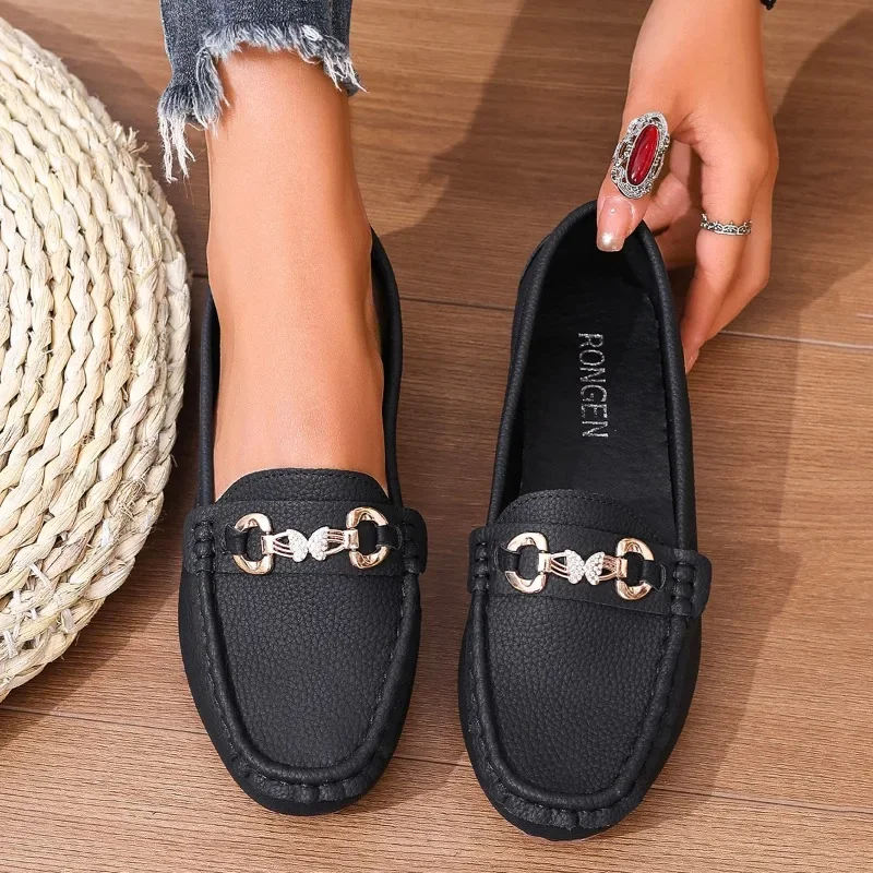 Women Shoes Women's Casual Slip on Mary Jane Shoes Spring Autumn Round Toe Solid Soft Sole Flat Loafers