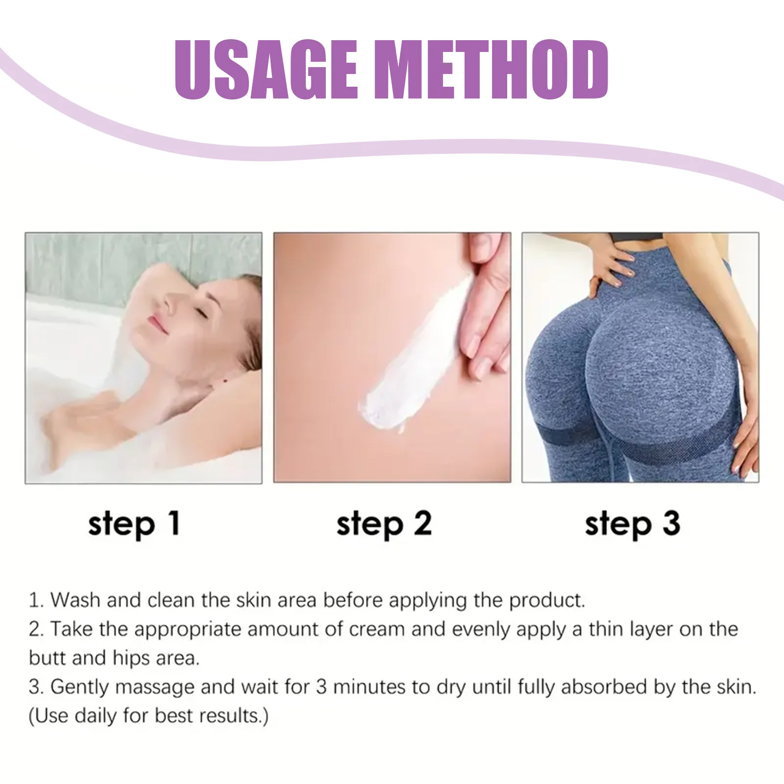 Hip Firming Cream Firming Improve Skin Sagging Increase Elasticity Tighten Lotion Shaping Lift up Buttock Massage Care for Women 6