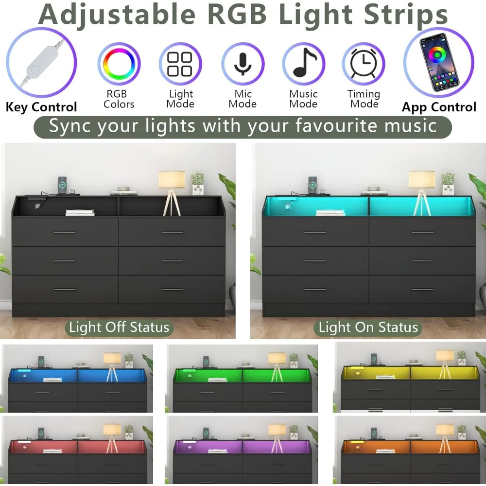 6-Drawer Modern Dresser 4