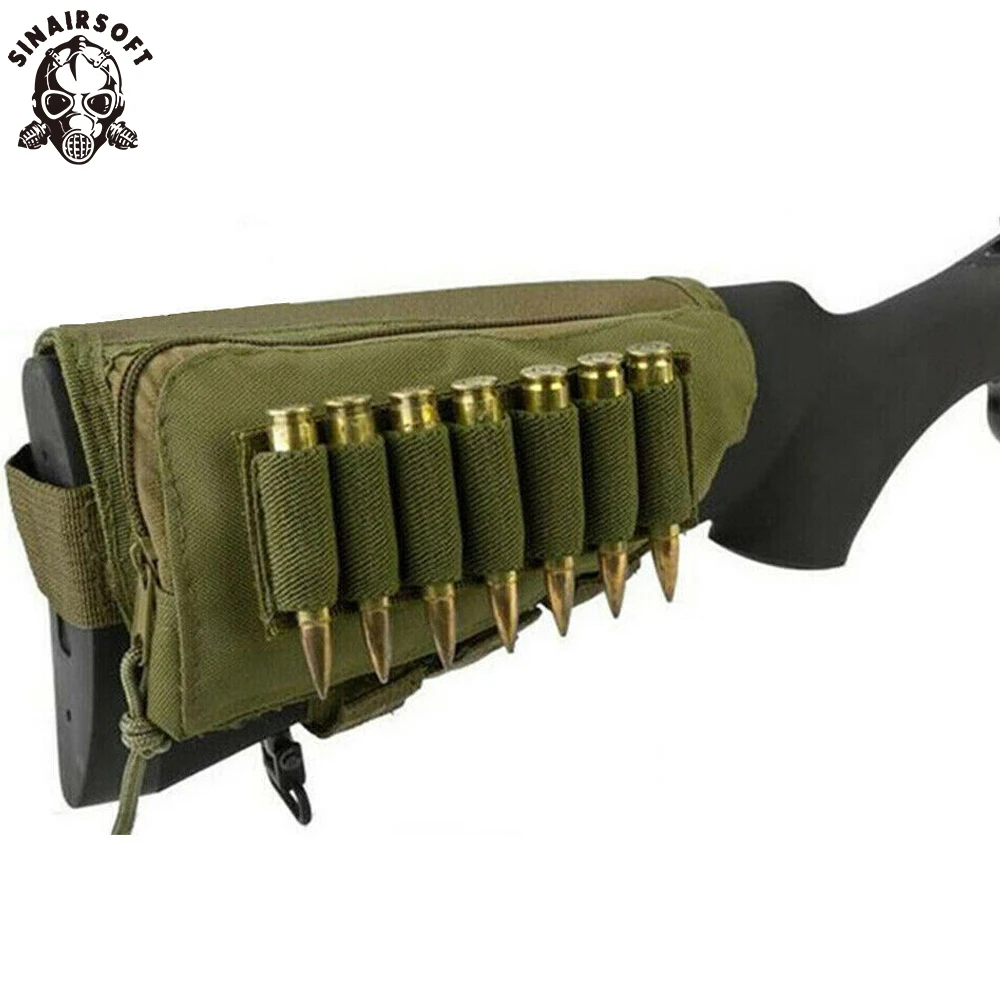 Tactical Muti-Funzionale Caccia Della Chiusura Lampo Fucile Buttstock Sacchetto Del Pacchetto Guancia Pad Resto Borsette Mag Ammo Pouch Tasca Rivista 