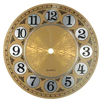 Vintage Wall Clock Dial Face Gold Retro Polished Replacement Accessories Aluminum Arabic Numeral Living Room Home Decoration 1