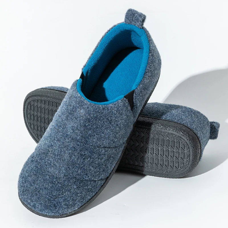 Smile PoP Winter Fuzzy Men Shoes Outdoor Warm Antiskid House Shoes Classic Unisex Fur Men Shoes Indoor Soft Plush Shoes For Men