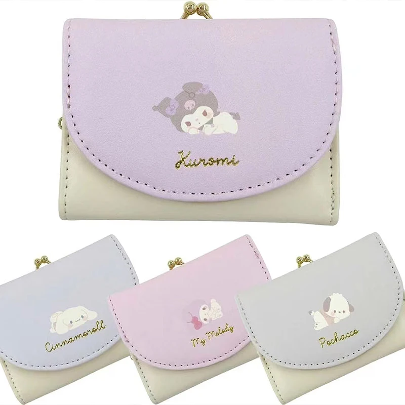 

Kawaii Sanrio Wallet Kuromi Cinnamoroll My Melody Cartoon Anime Cute Student Bank Card Coins Storage Bag Girls Gifts