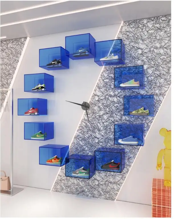 

Shoe store shoe rack display rack Shoe wall sneaker display rack